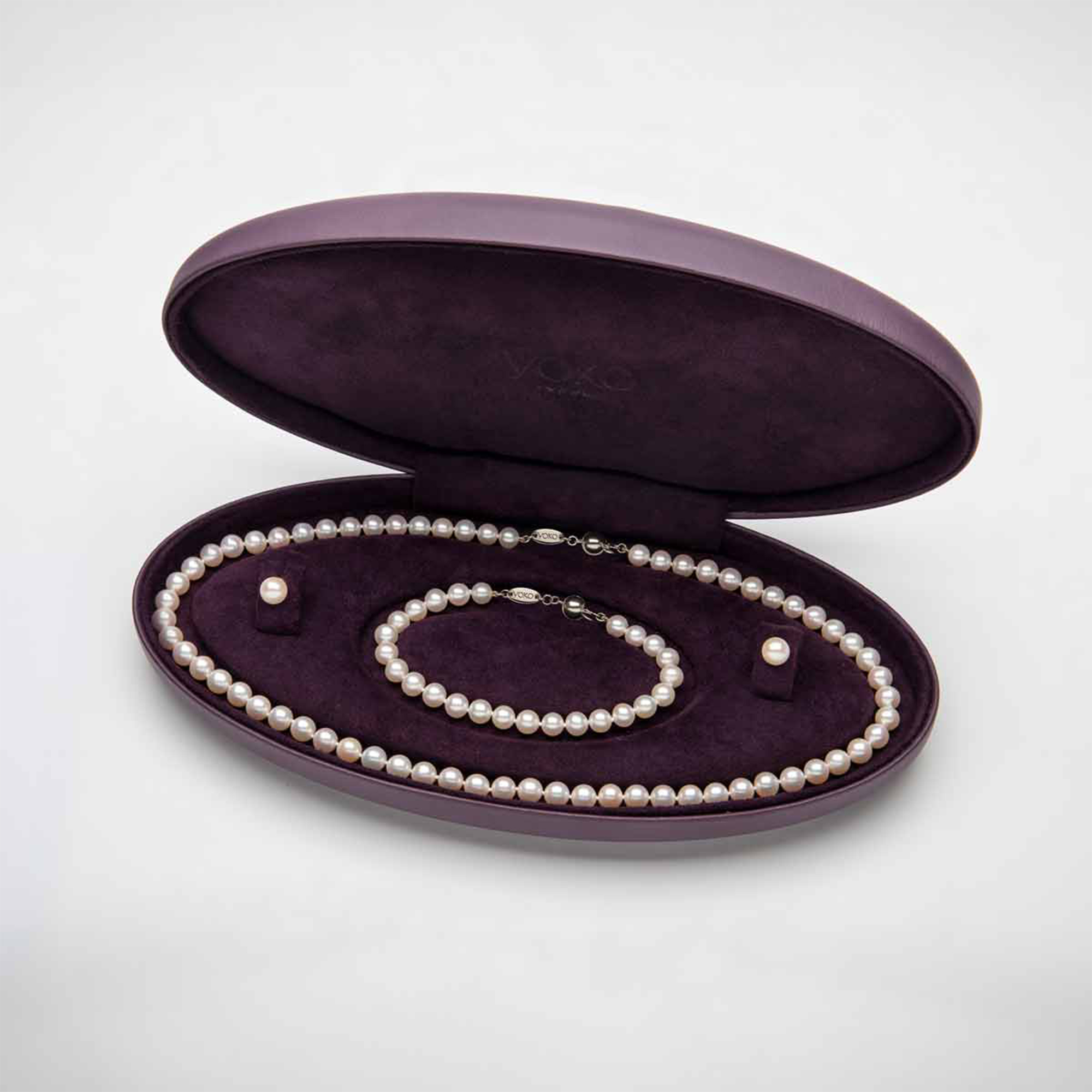 アクセサリー Yoko Yoko London Classic White Gold and Pearl Necklace, Bracelet and